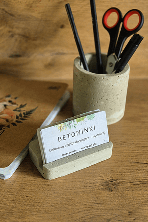 Zestaw biurowy - betonowe dodatki na biurko