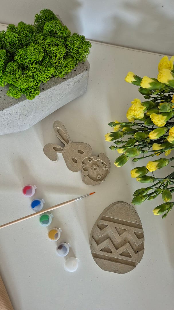 Dekoracyjna figurka DIY do samodzielnego malowania wielkanoc królik jajko - obrazek 2