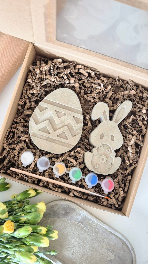 Dekoracyjna figurka DIY do samodzielnego malowania wielkanoc królik jajko