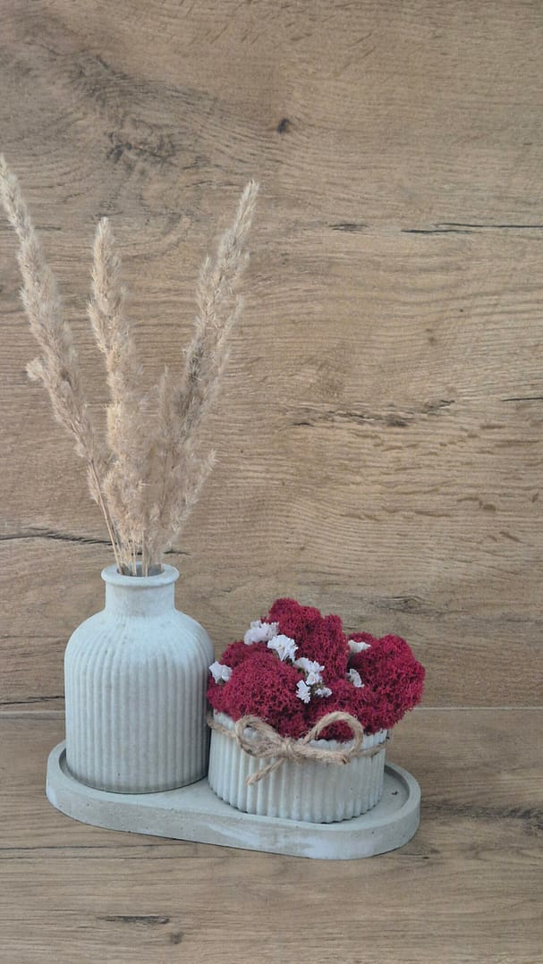 Prezentowy zestaw tacka z doniczką i wazonem - obrazek 4